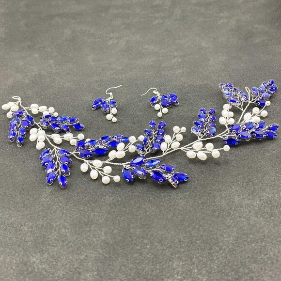 Bridal Vine Headpieces Set Wedding Pearls Crystal Hair Accessories for Women main image 7